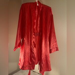 Victoria's Secret Abstract Print Coral Robe